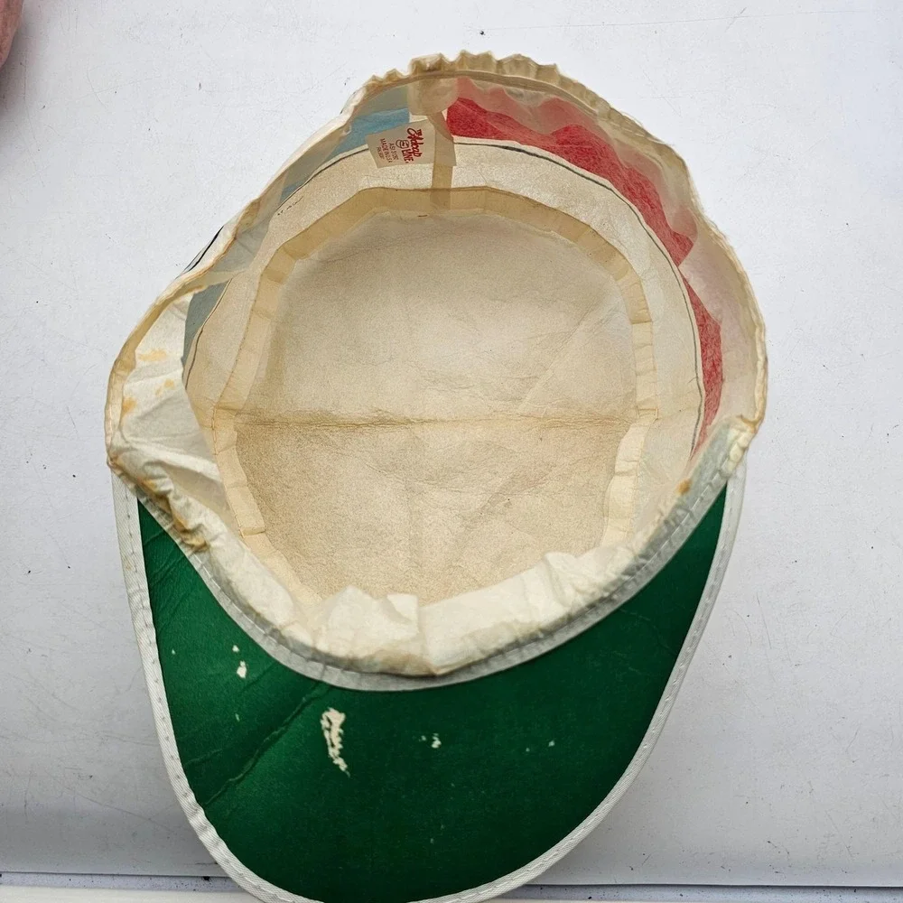 Vintage Pepsi Paper Hat Cap Red Blue White Adcap Line USA Promo Soda Pop